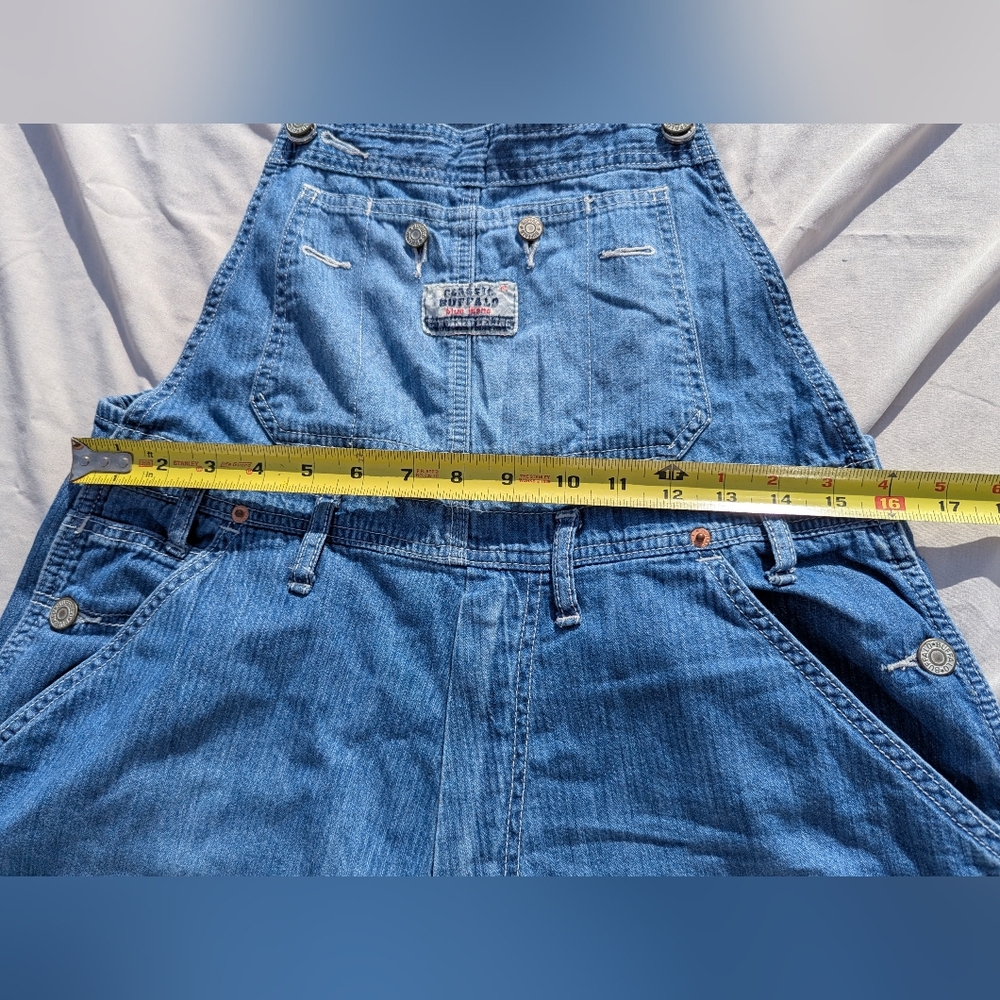 MAKE OFFER! Vintage 80s Classic Buffalo Blue Jean Overalls by David Bitton - Picture 10 of 16